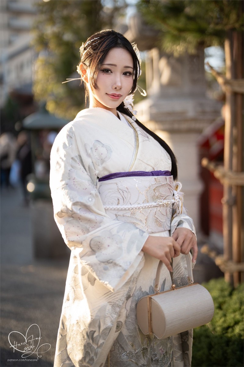 NO.351 雨波_HaneAme – Original 2024 New year Silver Kimono-绅士社